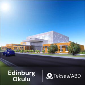 Polymelt mekanik tesisat boruları ile tamamlanan Edinburg Okulu projesi Teksas ABD