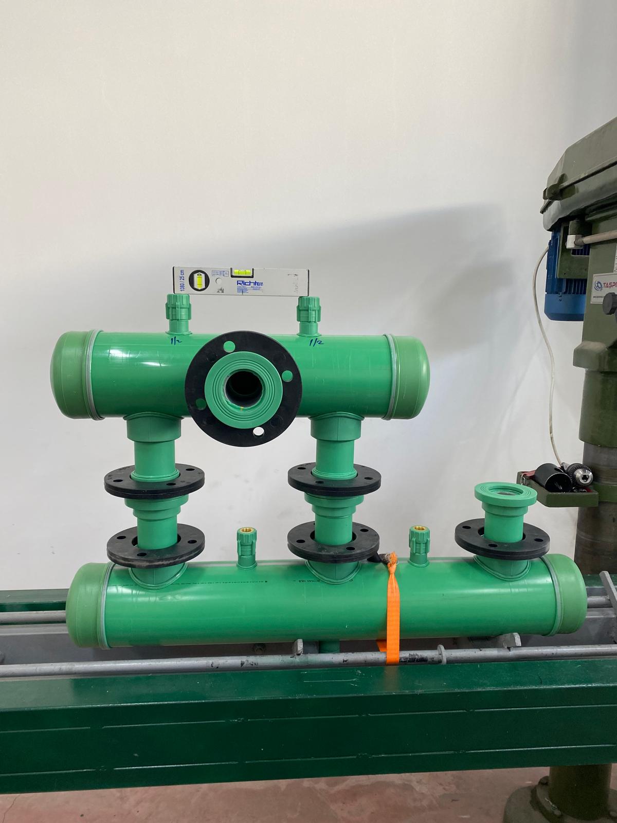 Flanşlı Bağlantı PP-R Kollektör - Endüstriyel Kazan Dairesi ve Chiller Tesisatı